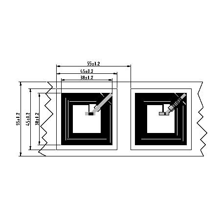 13.56 MHz. High Frequency (HF) ICODE RFID Tag